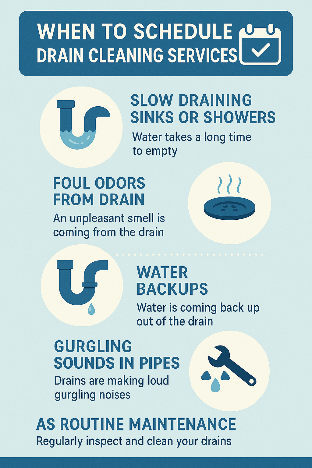 When to Schedule Drain Cleaning Services