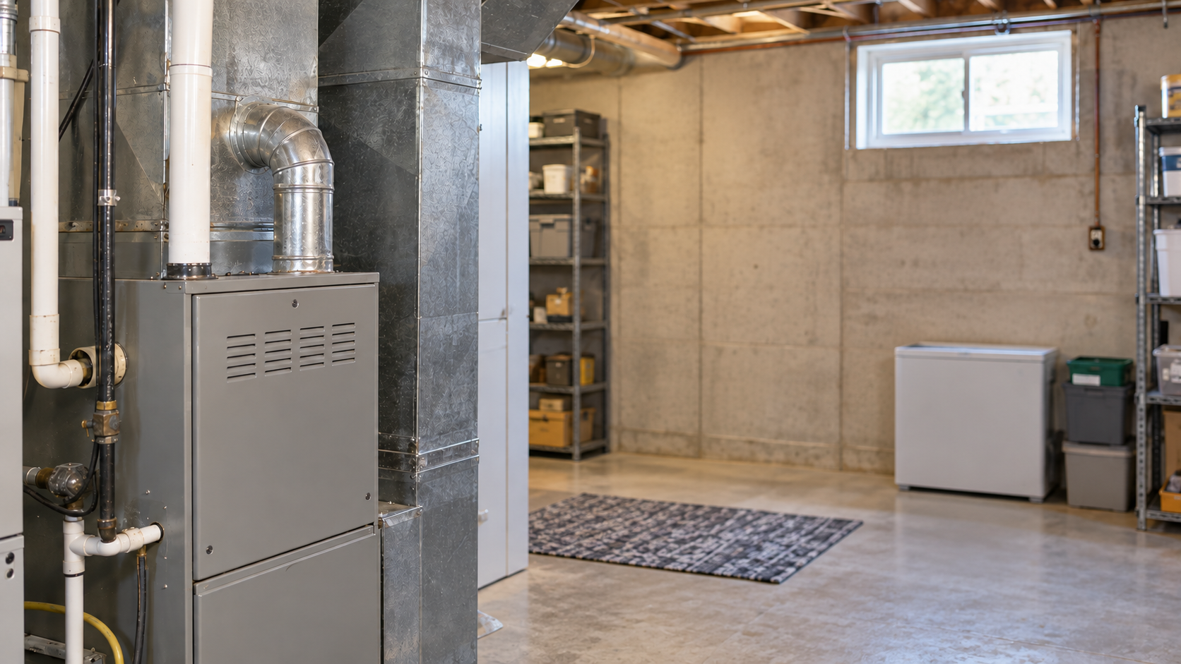 furnace in basement