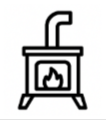 stove and fireplace